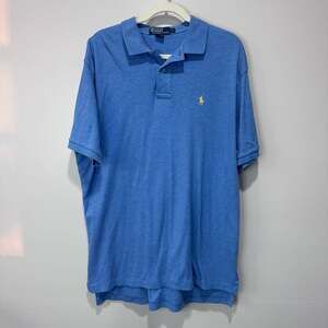 Polo by Ralph Lauren Men's Size Large Blue Cotton Short Sleeve Polo Shirt with Y